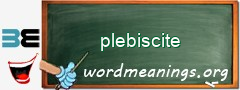 WordMeaning blackboard for plebiscite